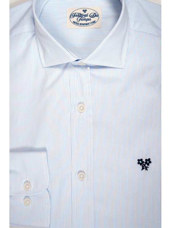 CAMISA RAYAS EJECUTIVO CUELLO HIBRIDO