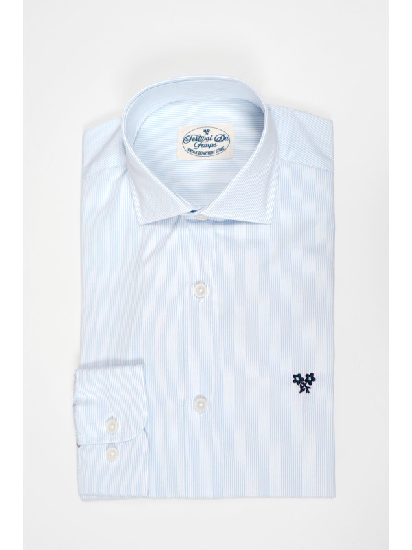 CAMISA RAYAS EJECUTIVO CUELLO HIBRIDO