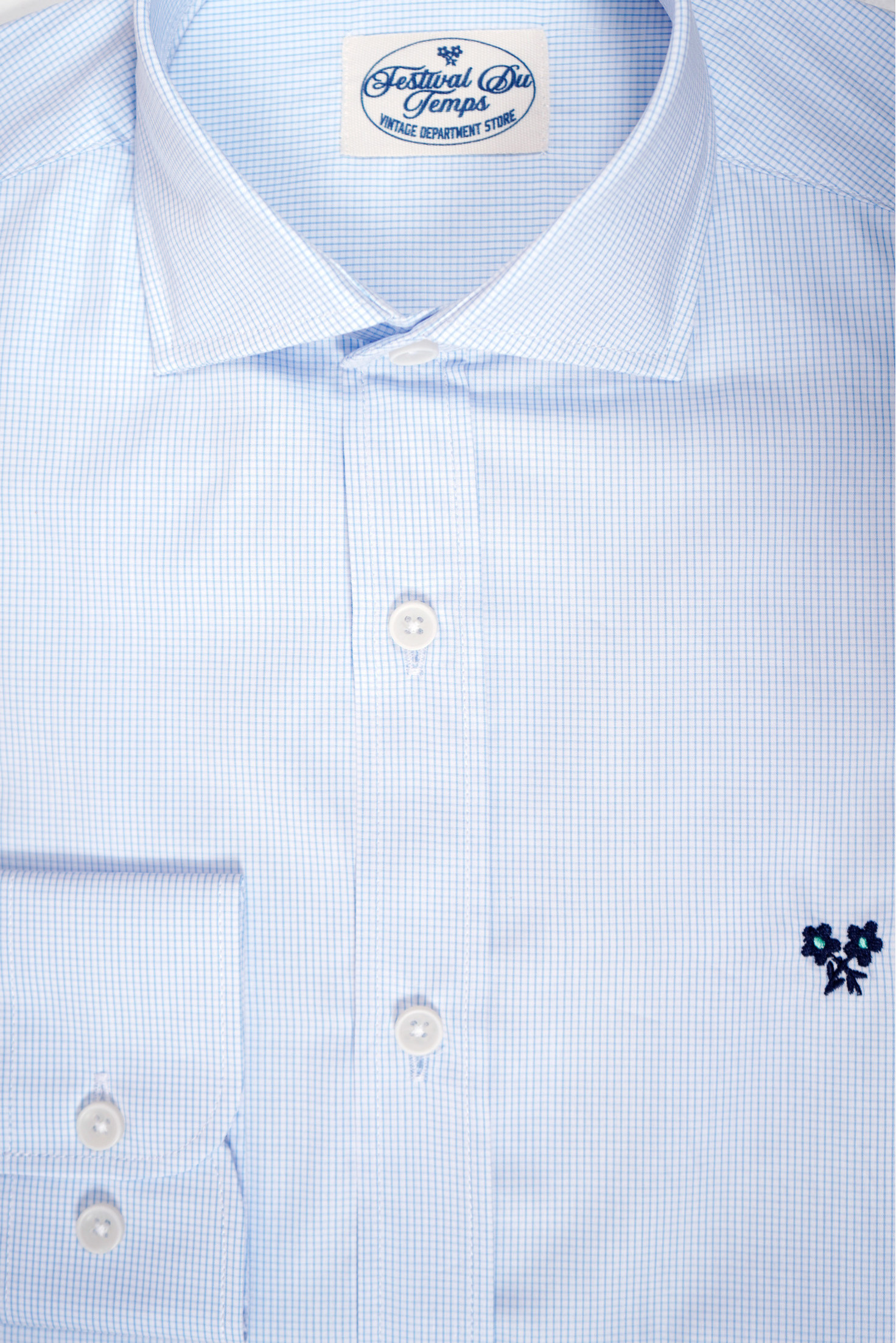 CAMISA MIL CUADROS CUELLO HIBRIDO