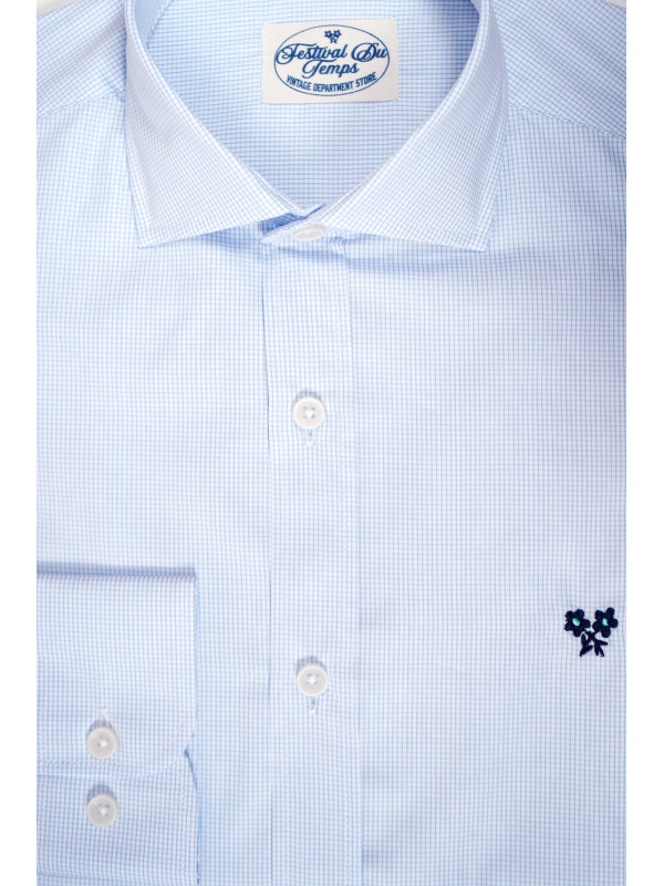 CAMISA MIL CUADROS CUELLO HIBRIDO