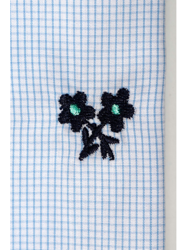 CAMISA MIL CUADROS CUELLO HIBRIDO