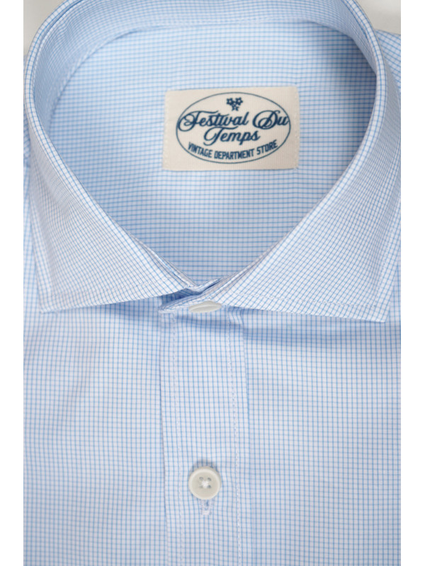 CAMISA MIL CUADROS CUELLO HIBRIDO