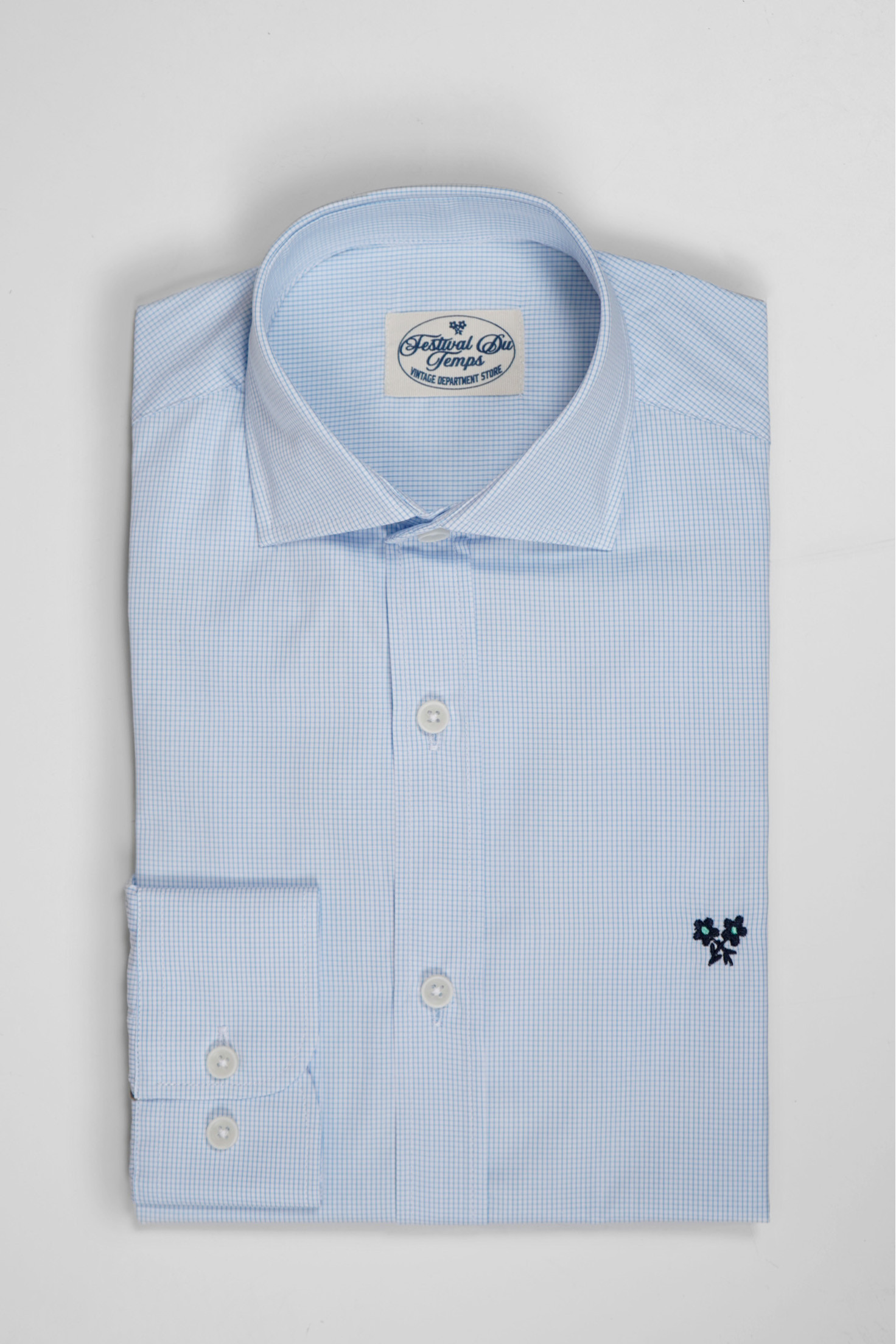 CAMISA MIL CUADROS CUELLO HIBRIDO