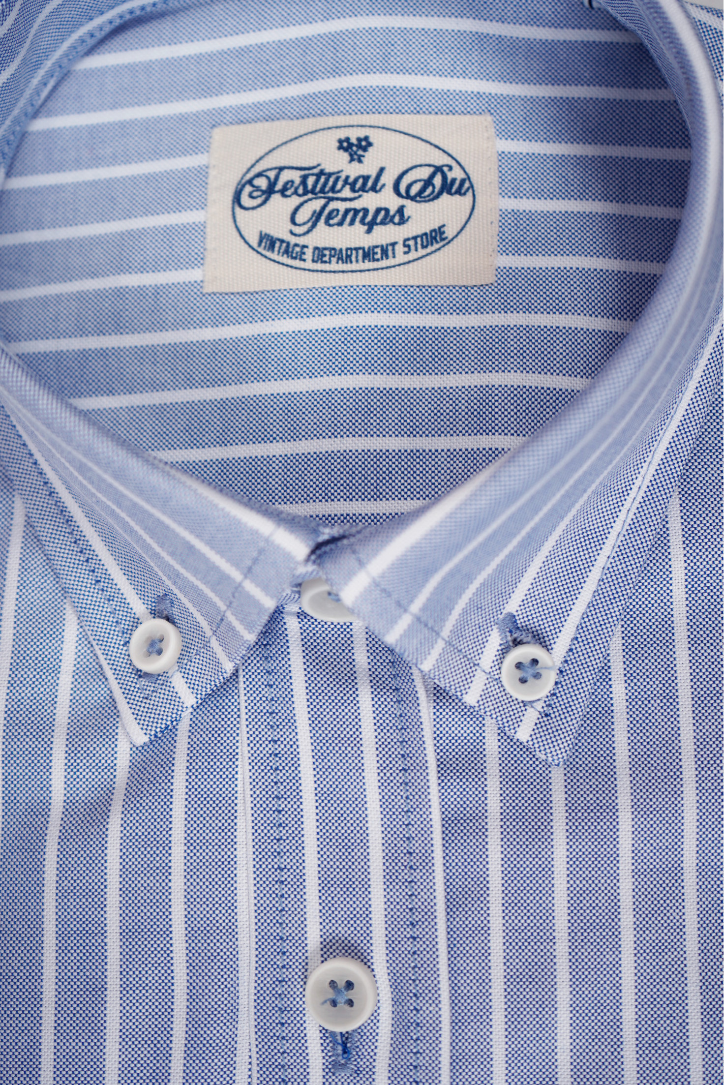 CAMISA CELESTE RAYA ANCHA