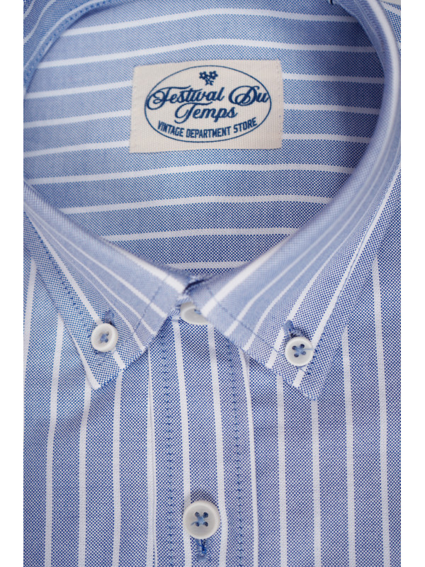 CAMISA CELESTE RAYA ANCHA