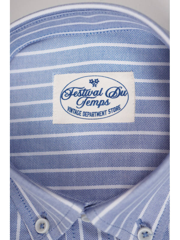 CAMISA CELESTE RAYA ANCHA