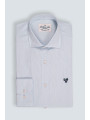 CAMISA MIL RAYAS CUELLO HÍBRIDO