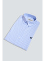 CAMISA CELESTE RAYA BLANCA