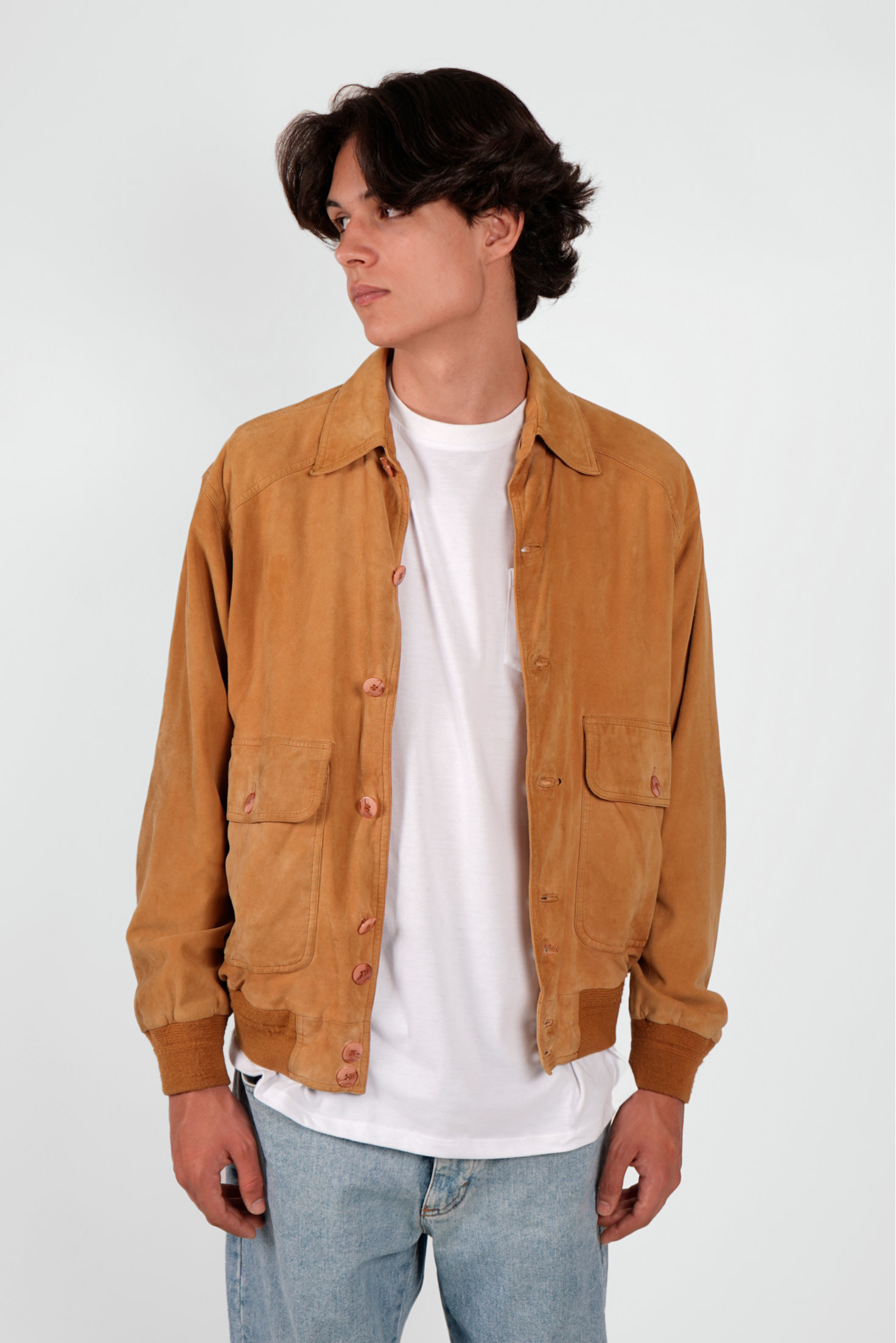 CHAQUETA PIEL ANTE CUELLO CHAQUETA PIEL ANTE CUELLO