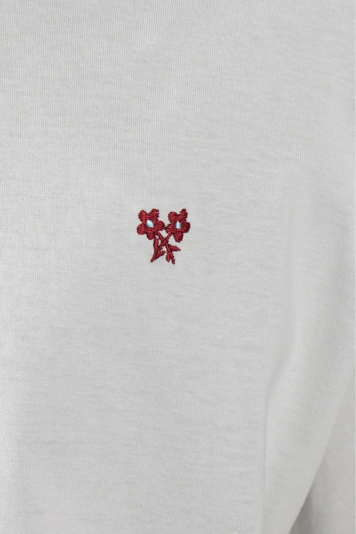 CAMISETA  FLOR gris claro