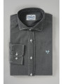 CAMISA DENIM CUELLO HIBRIDO ACERO