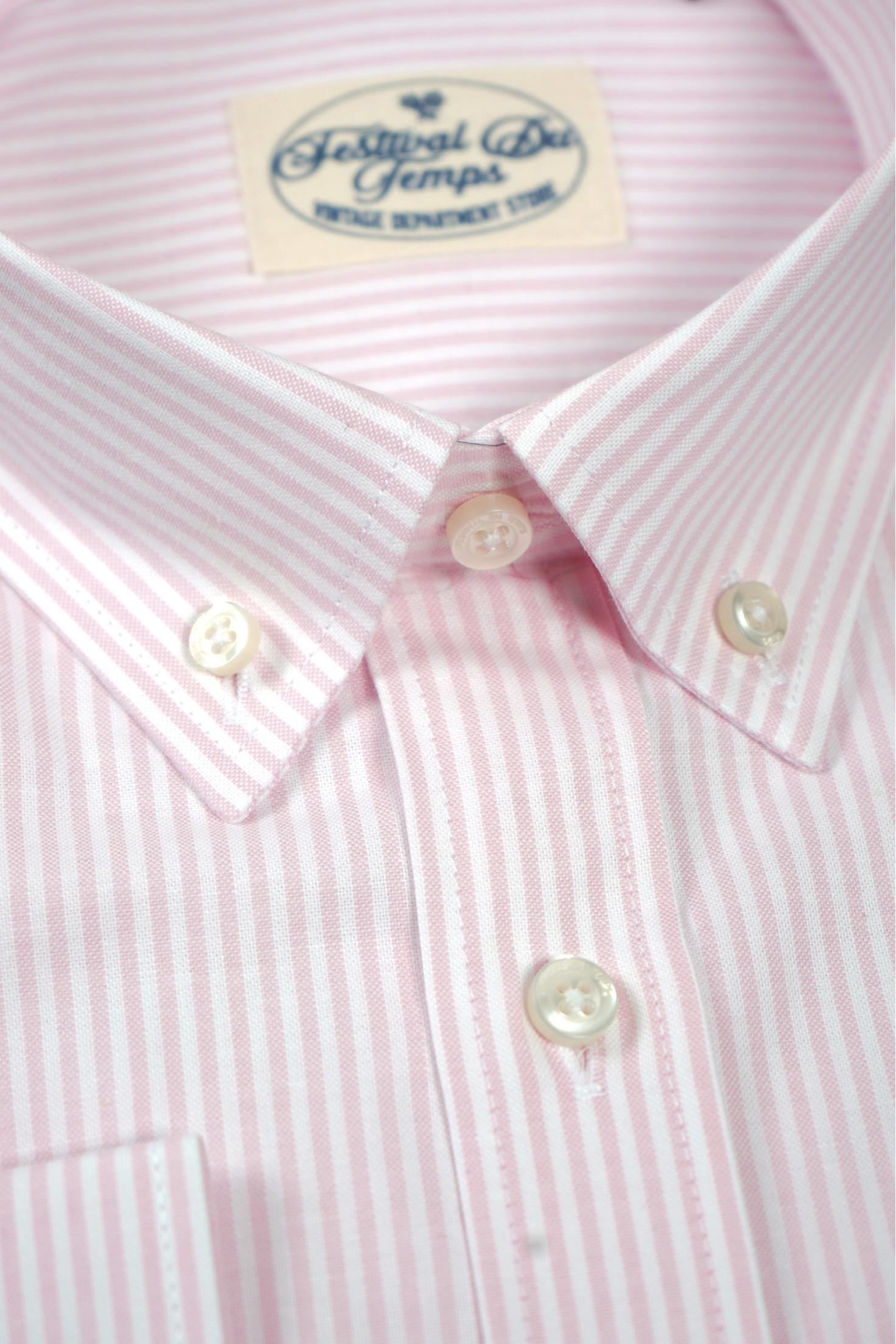 CAMISA RAYAS ROSA