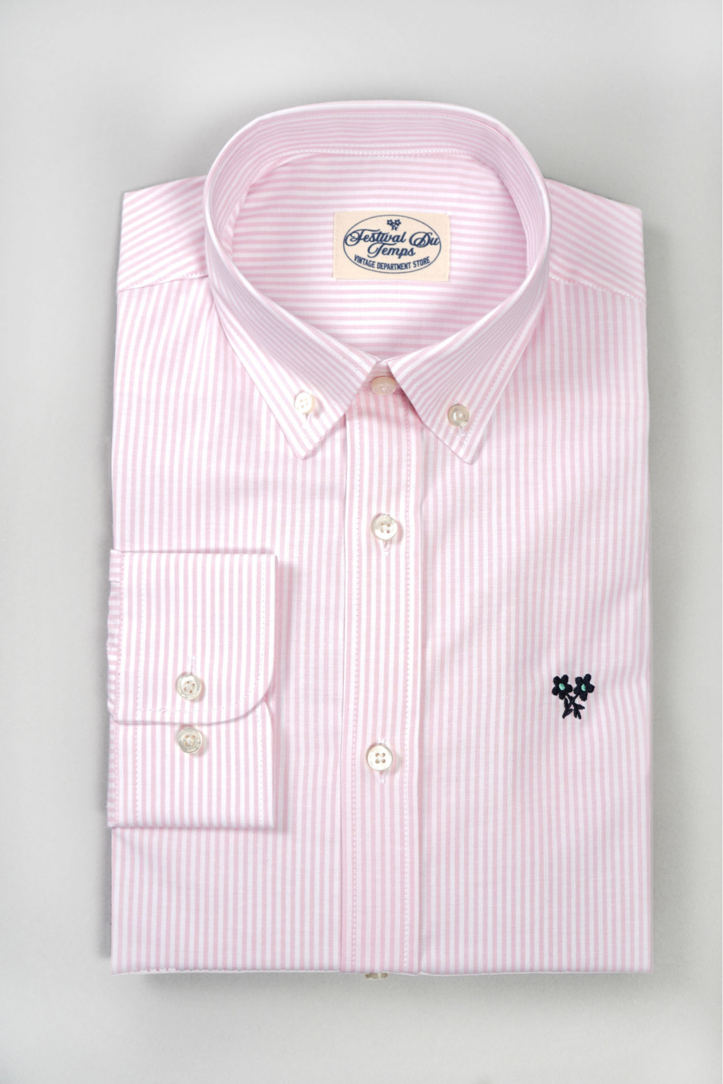 CAMISA RAYAS ROSA