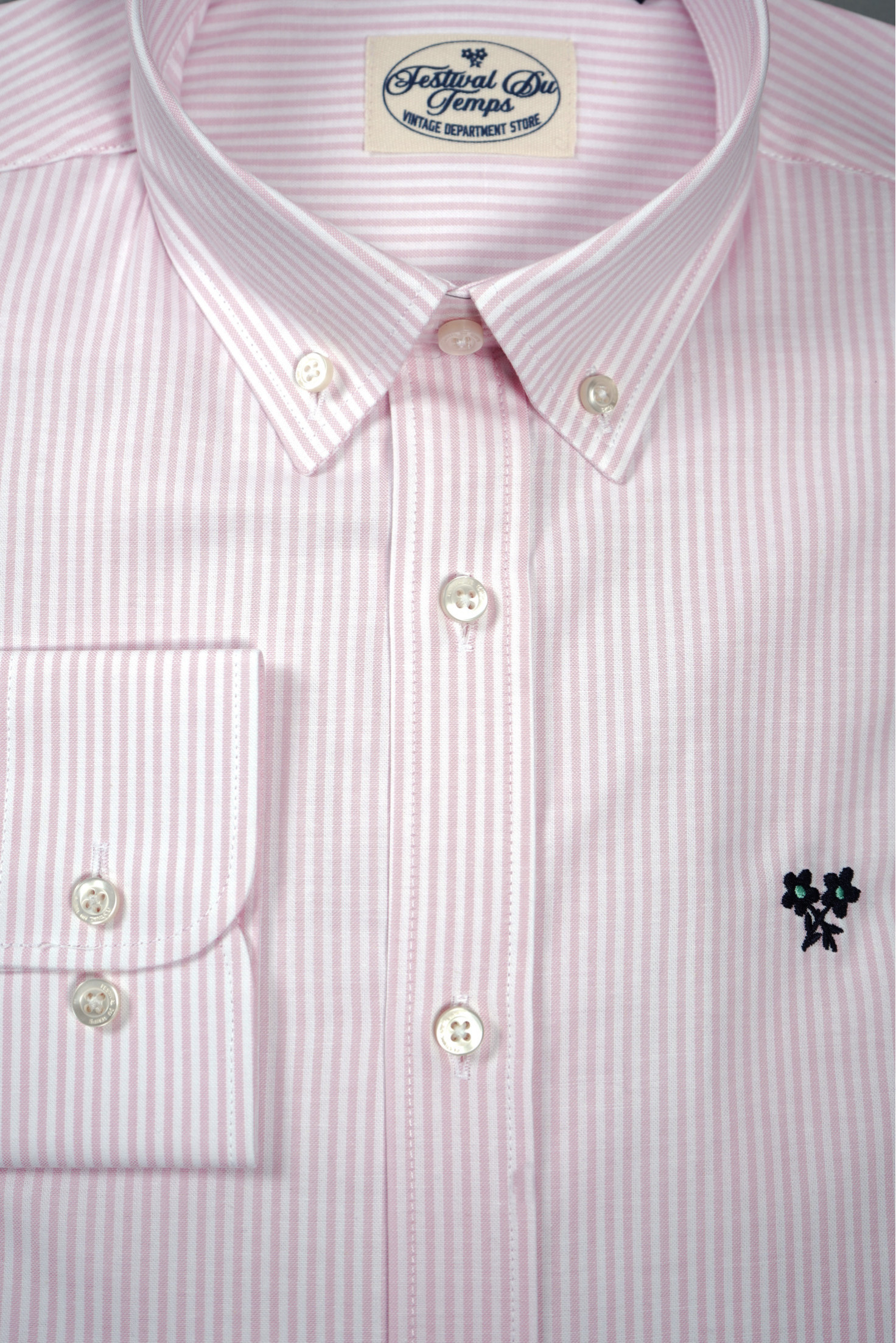 CAMISA RAYAS ROSA