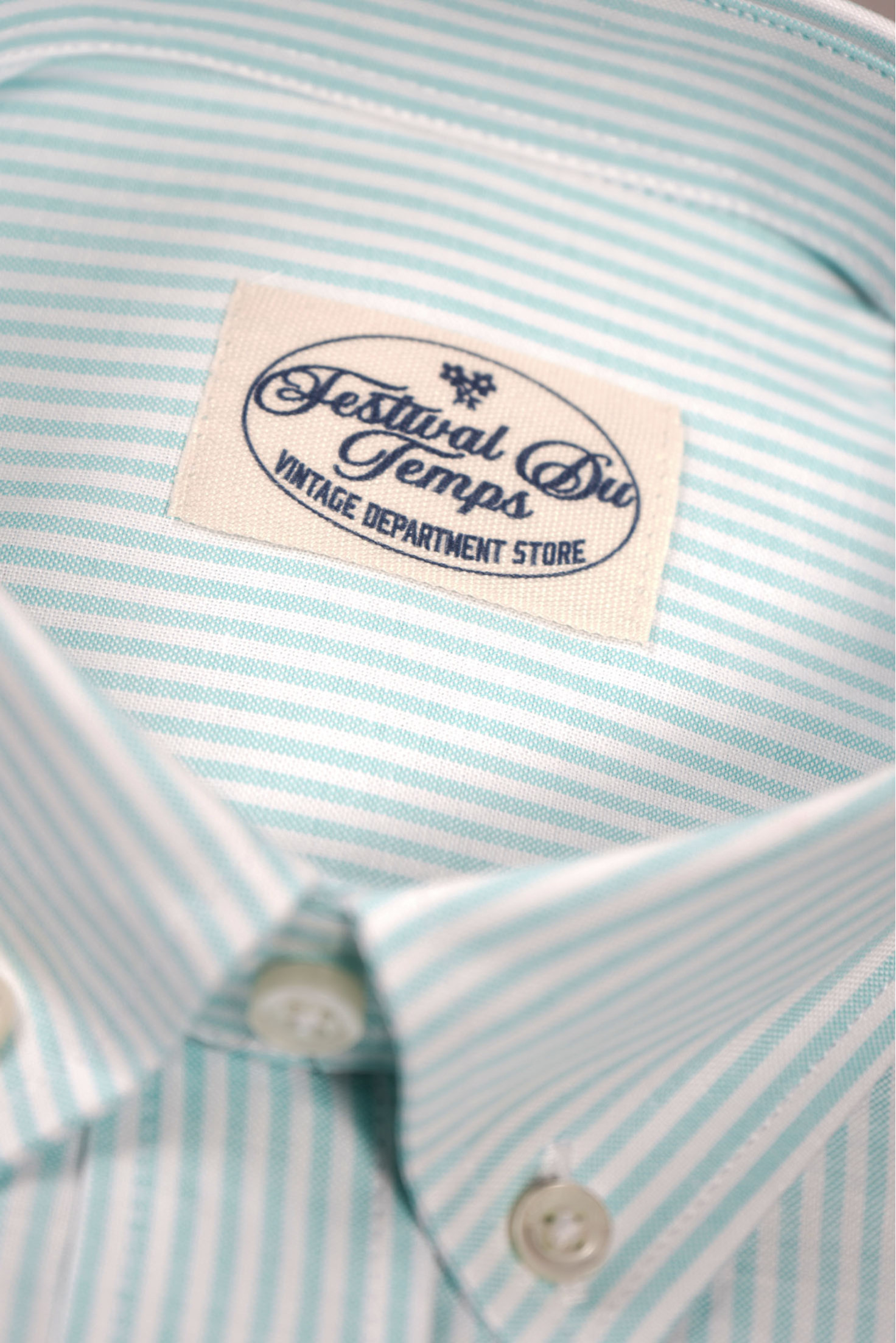 CAMISA RAYAS AZUL AGUA