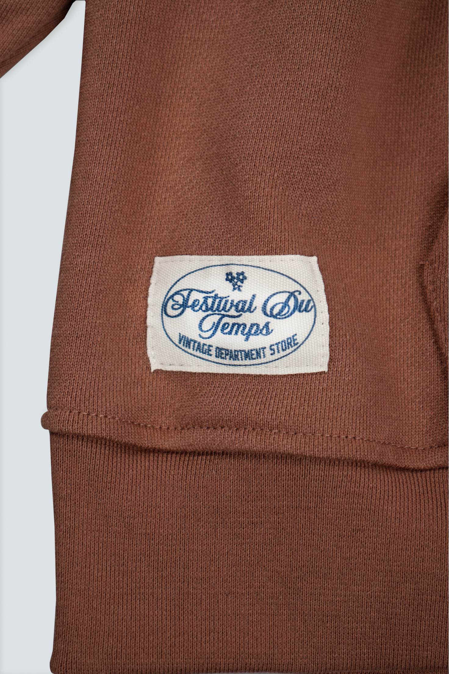 SUDADERA CROP MARRÓN