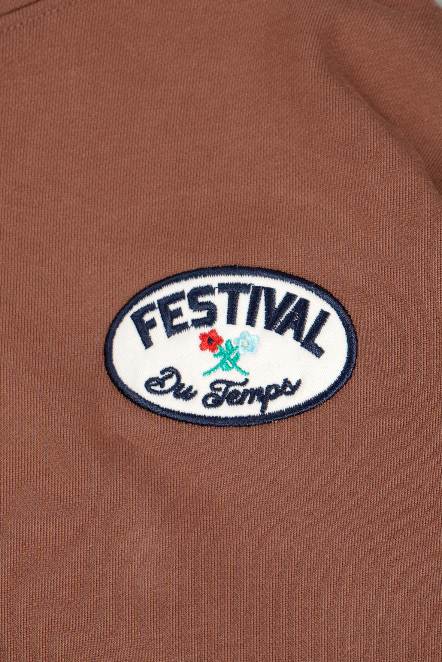 SUDADERA CROP MARRÓN