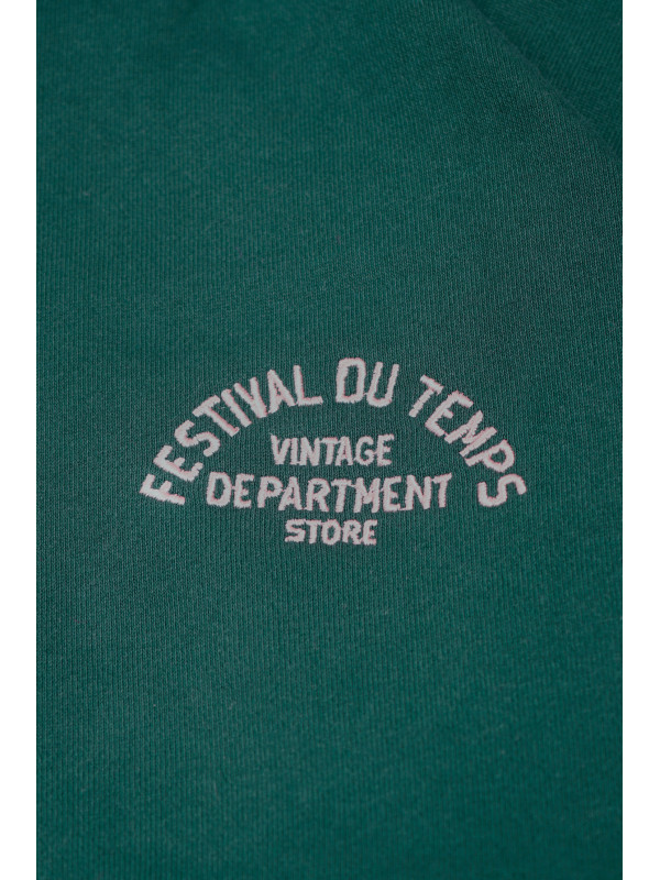 SUDADERA CROP VERDE BOTELLA