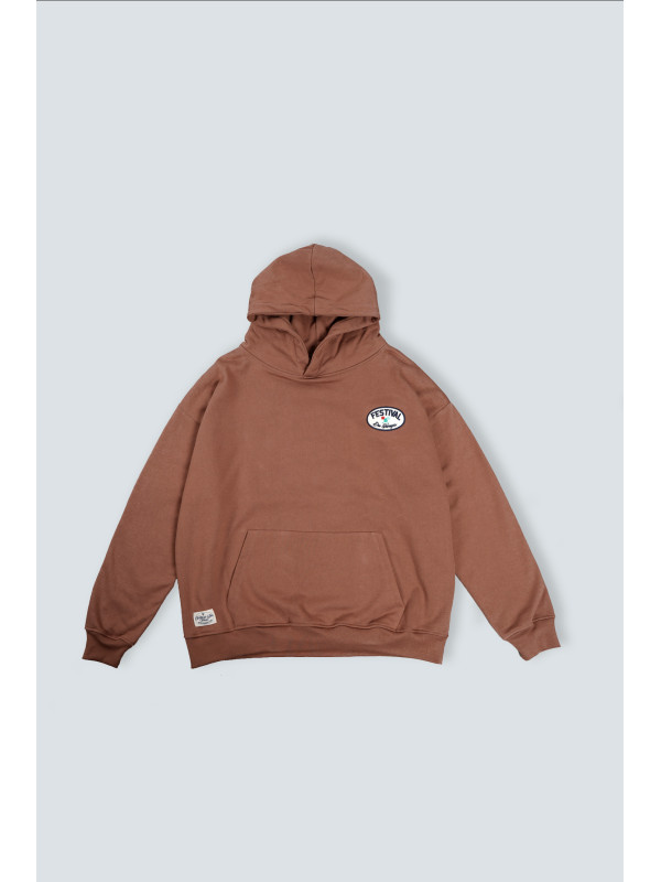 SUDADERA CROP MARRÓN