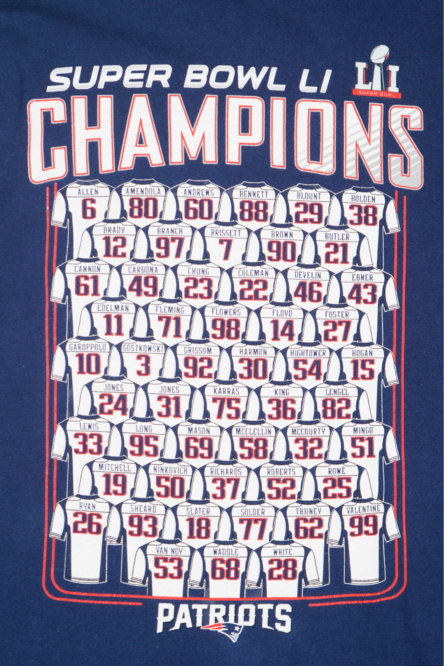 CAMISETA SUPER BOWL PATRIOTS