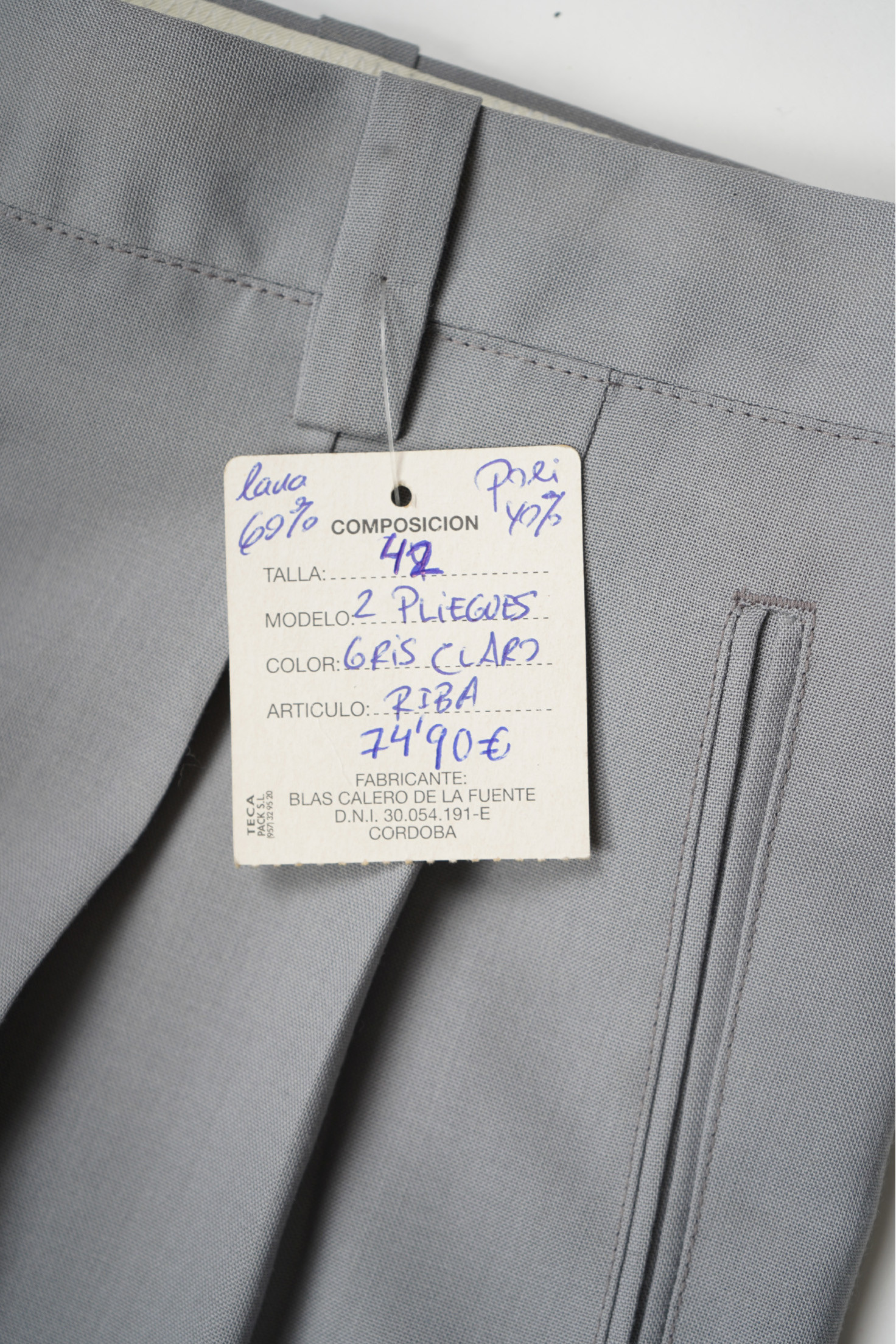 PANTALON BLAS CALERO GRIS CLARO