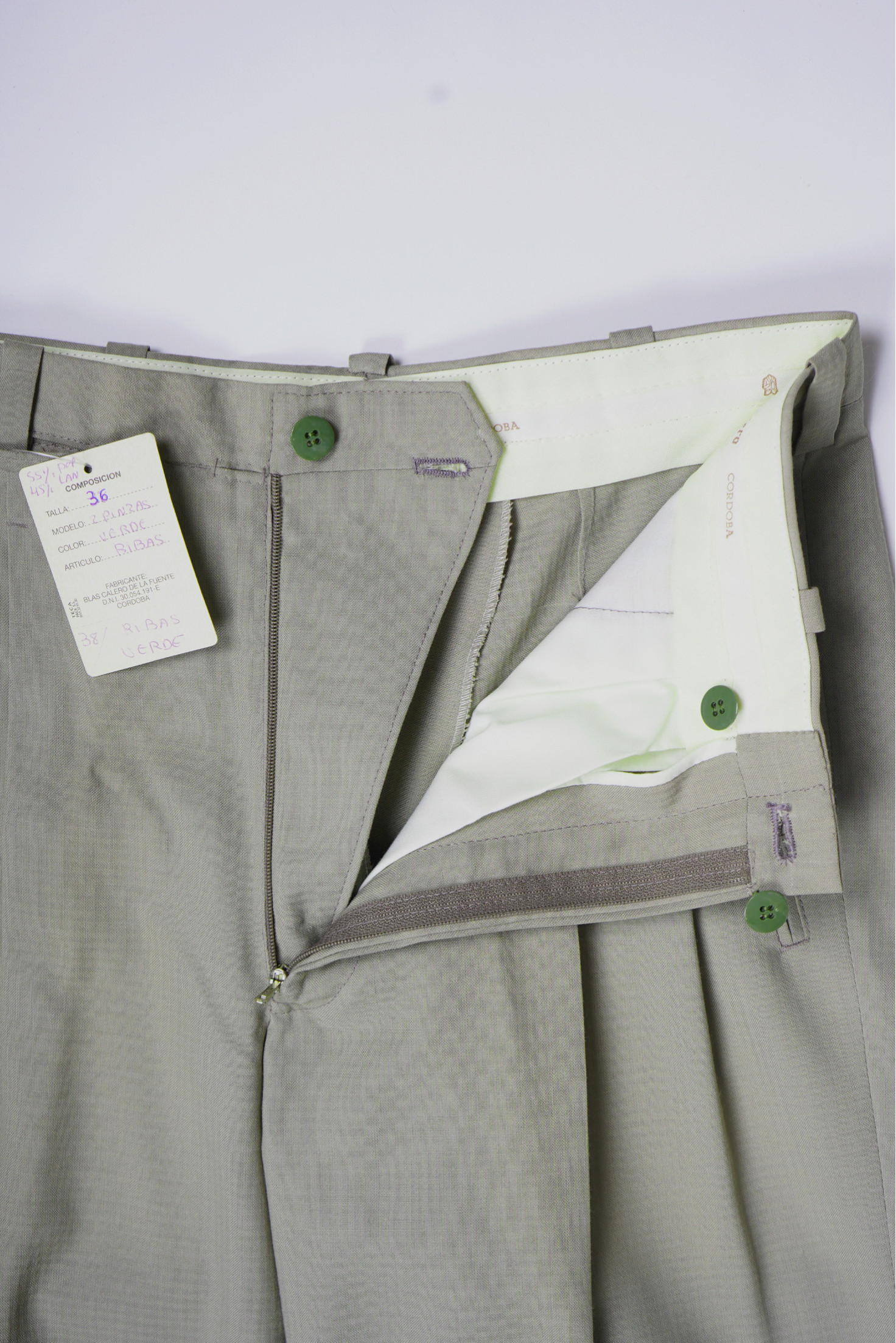 PANTALÓN BLAS CALERO VERDE TEXTURA