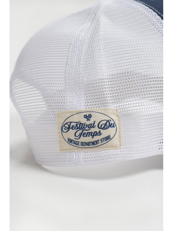 GORRA TRUCKER AZUL PARCHE FESTIVAL RETRO