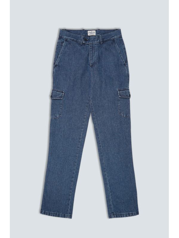 Pantalón Denim Cargo
