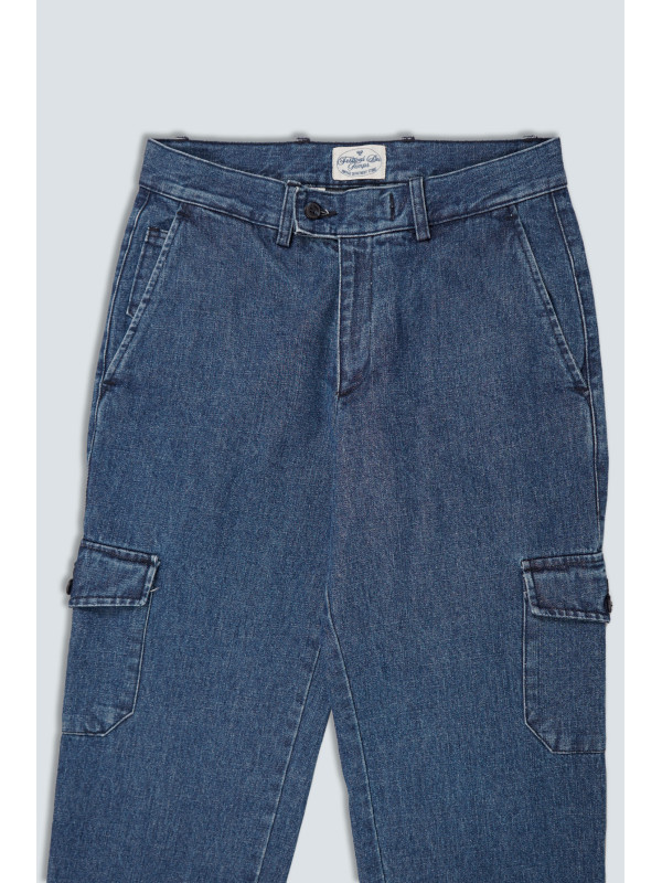 Pantalón Denim Cargo