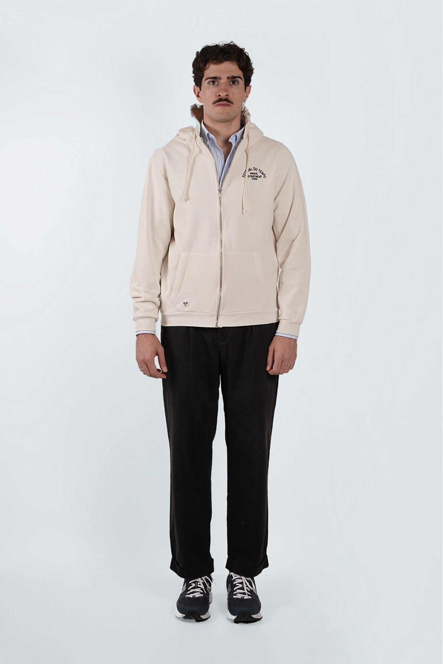 SUDADERA BEIGE CREMALLERA