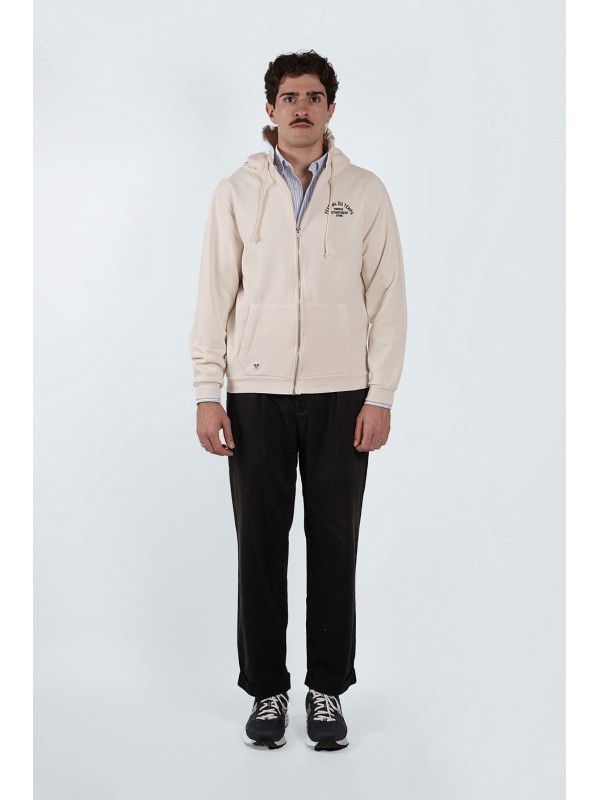 SUDADERA BEIGE CREMALLERA