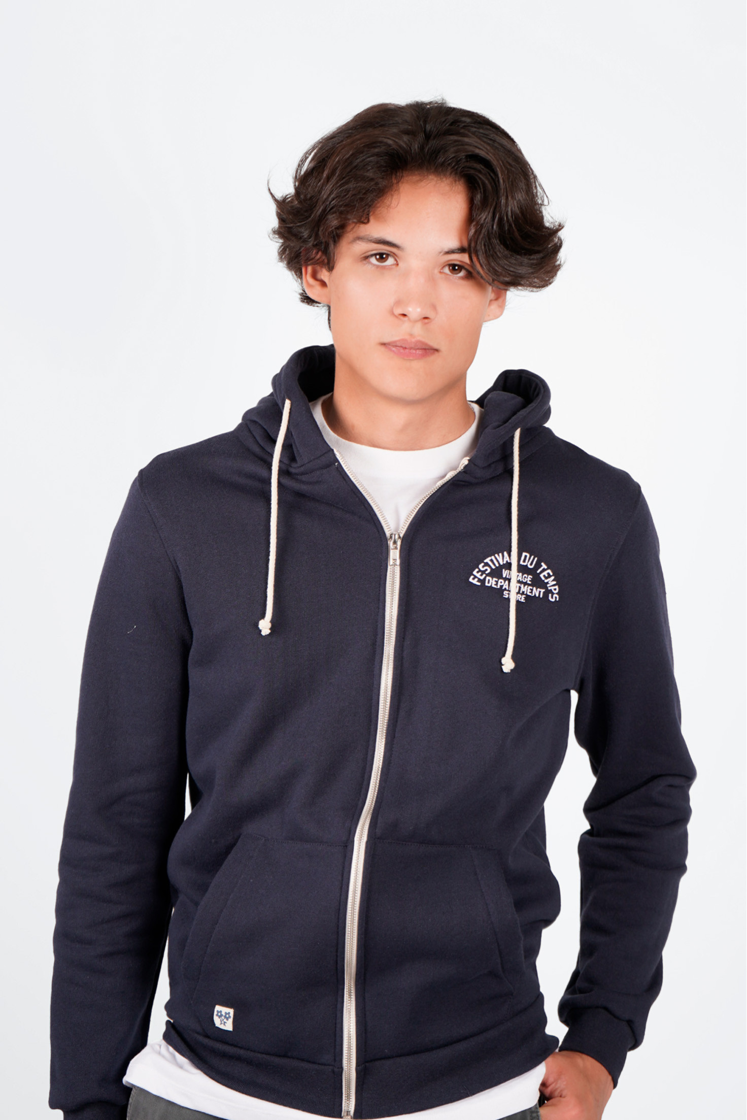 SUDADERA CREMALLERA NAVY