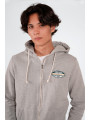 SUDADERA CREMALLERA GRIS PARCHE RETRO