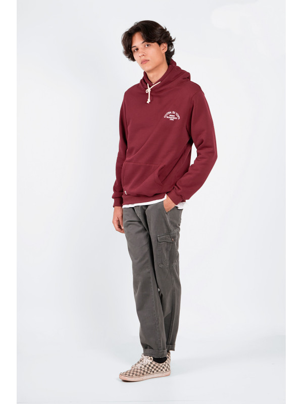 SUDADERA CAPUCHA GRANATE