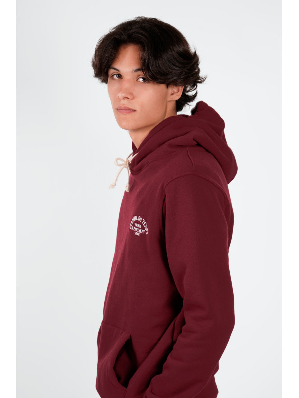 SUDADERA CAPUCHA GRANATE