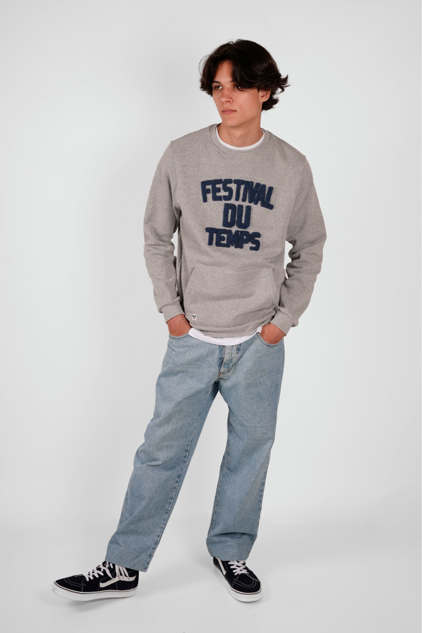 SUDADERA BOLSILLO CANGURO GRIS