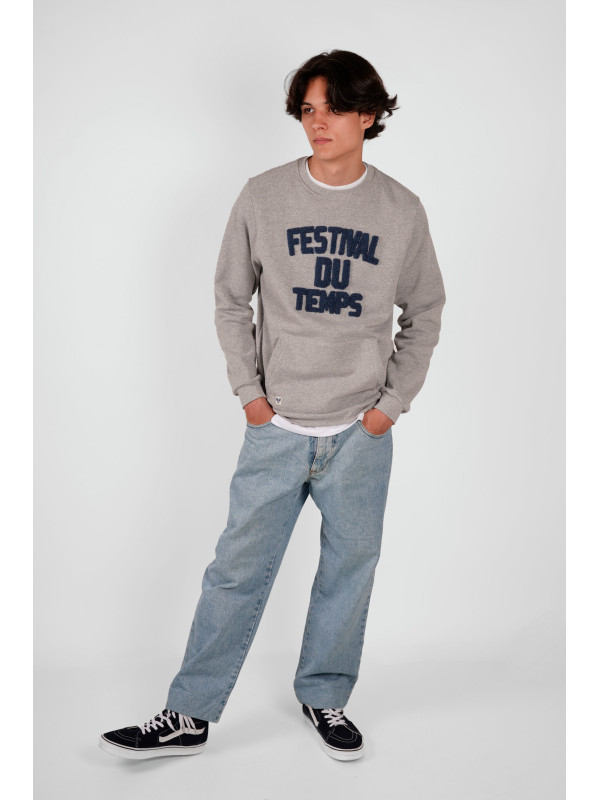 SUDADERA BOLSILLO CANGURO GRIS