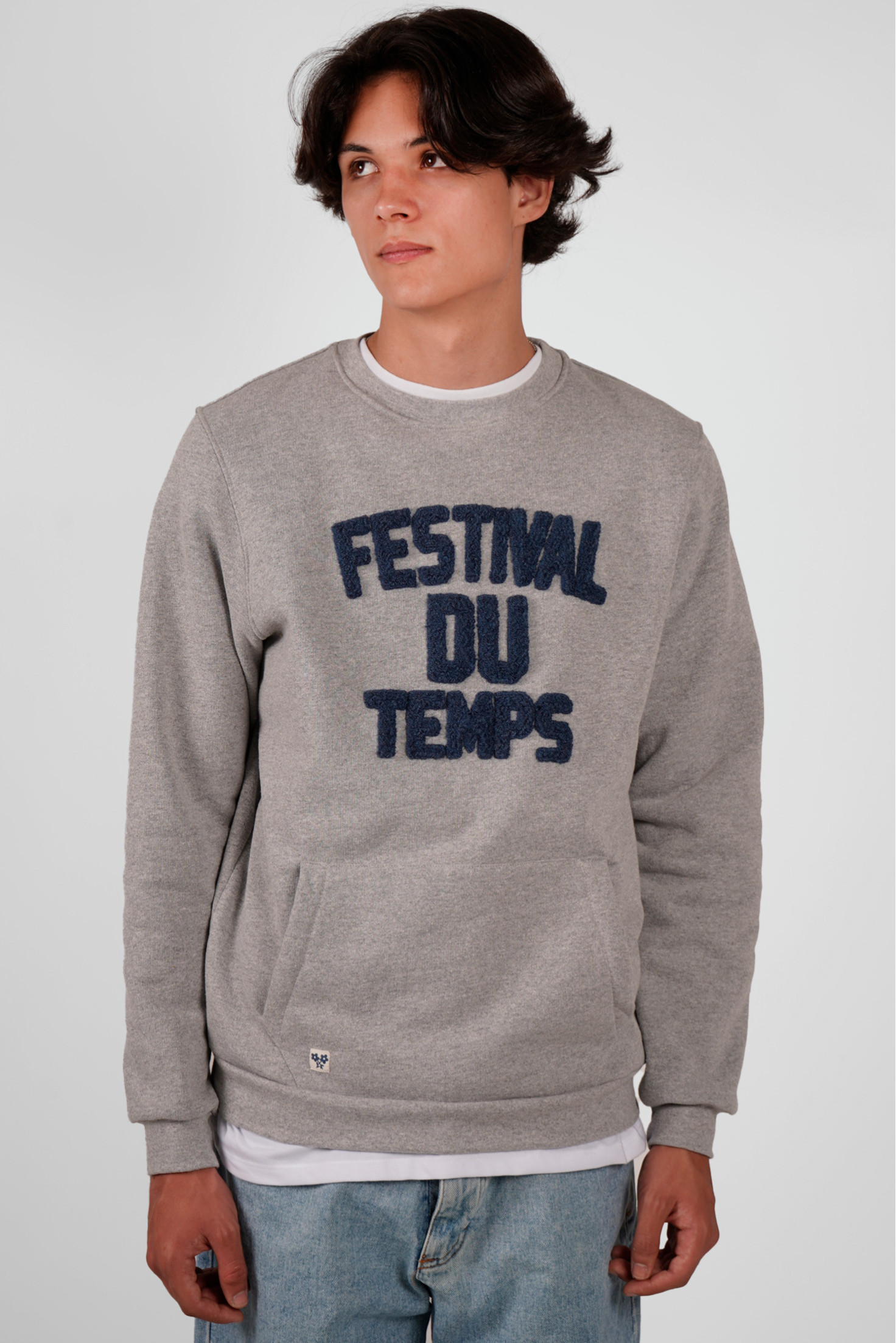 SUDADERA BOLSILLO CANGURO GRIS