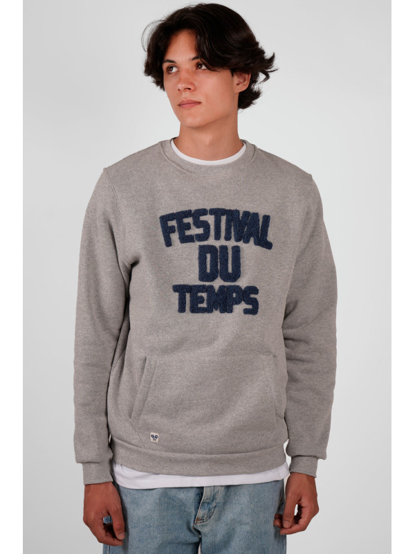 SUDADERA BOLSILLO CANGURO GRIS