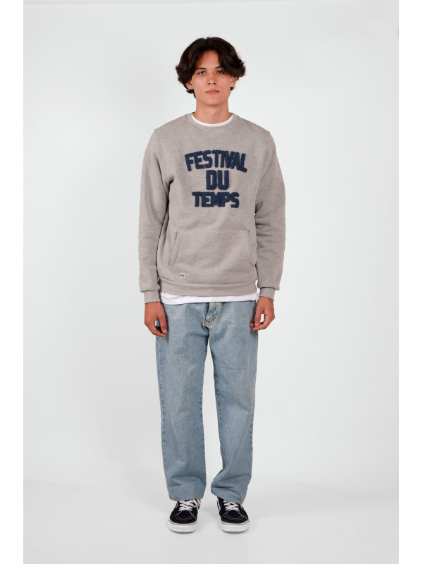 SUDADERA BOLSILLO CANGURO GRIS