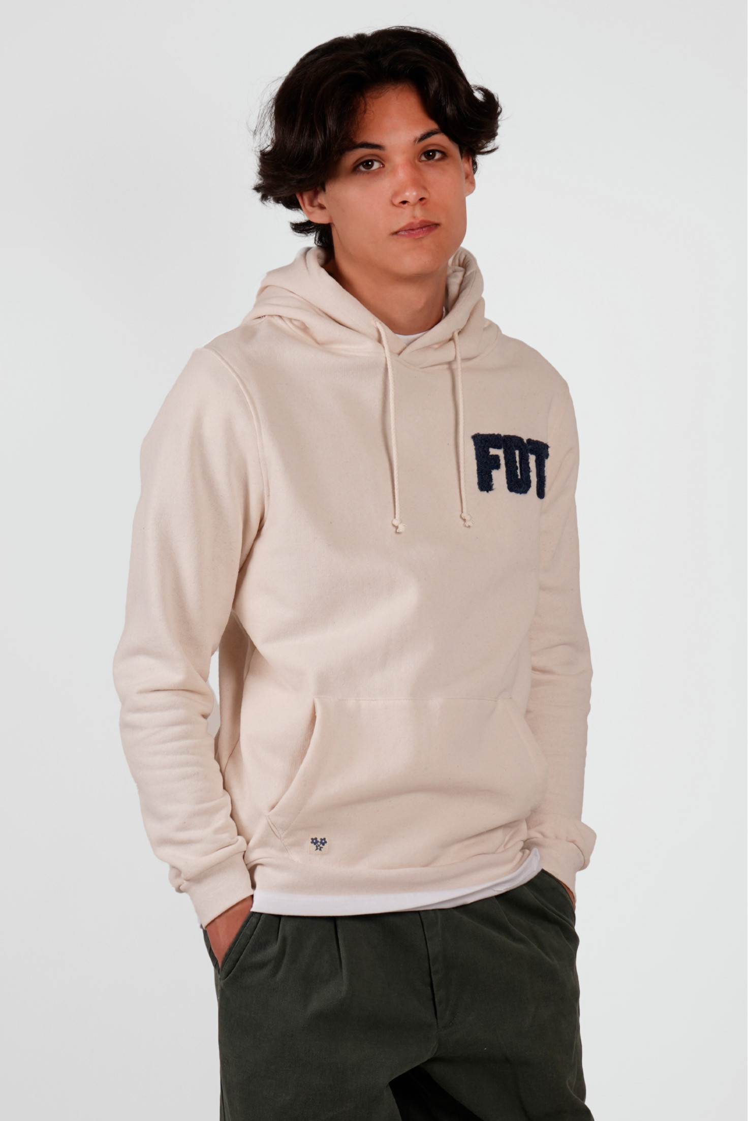 SUDADERA CAPUCHA BEIGE