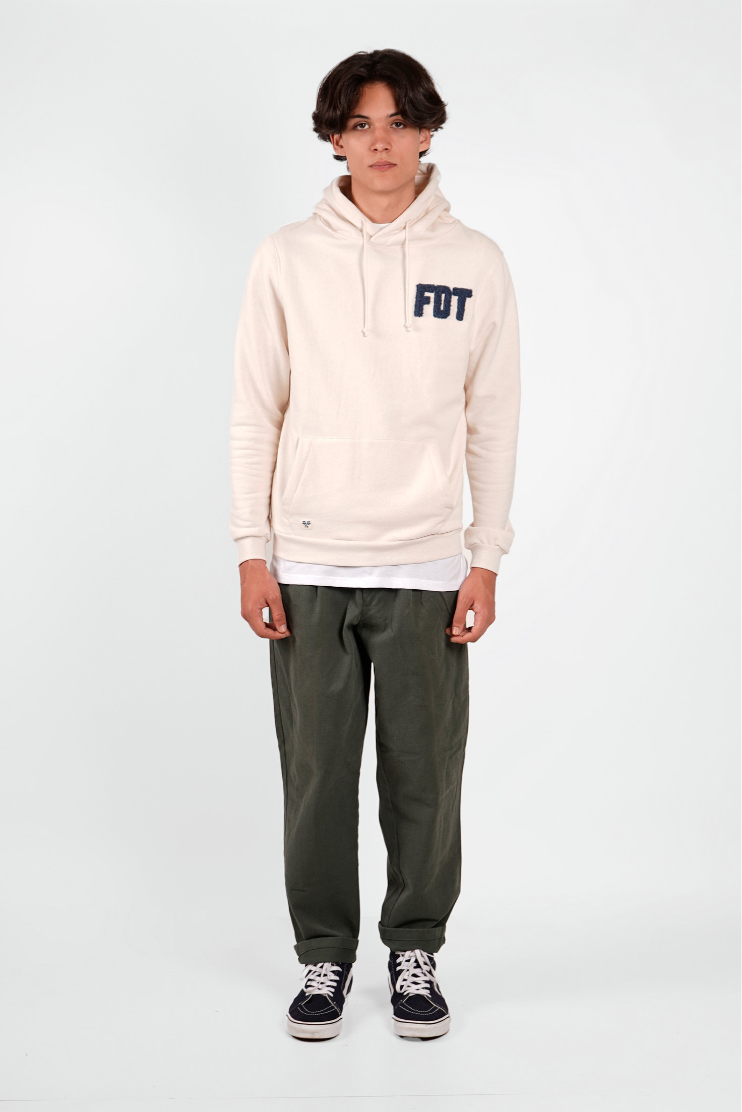 SUDADERA CAPUCHA BEIGE