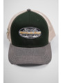 GORRA TRUCKER VERDE PARCHE RETRO AZUL