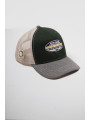GORRA TRUCKER VERDE PARCHE RETRO AZUL