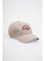 GORRA COTTON BEIGE RETRO GRANATE