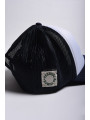 GORRA TRUCKER BLANCA PARCHE RETRO ROJO