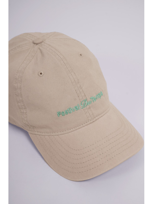 GORRA COTTON BEIGE FESTIVAL DU TEMPS NAVY