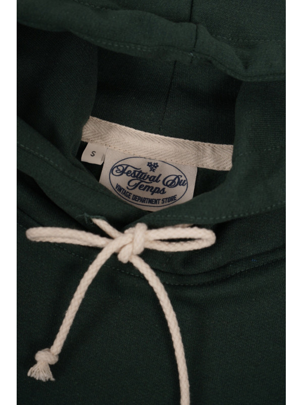 SUDADERA VERDE CAPUCHA F