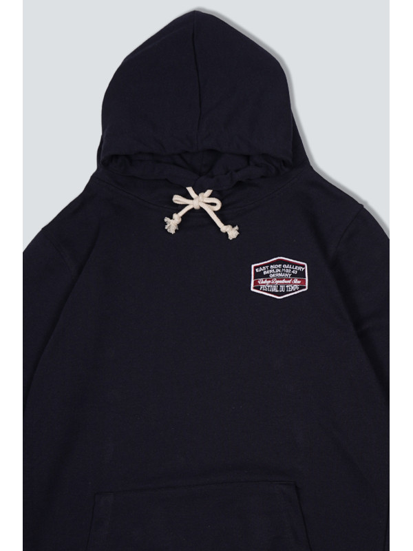 SUDADERA CAPUCHA MARINA PARCHE BERLÍN