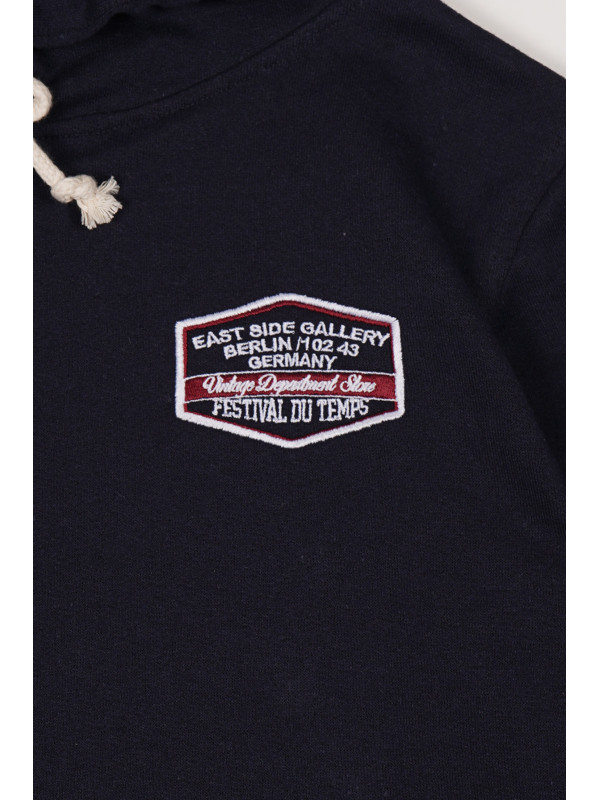 SUDADERA CAPUCHA MARINA PARCHE BERLÍN